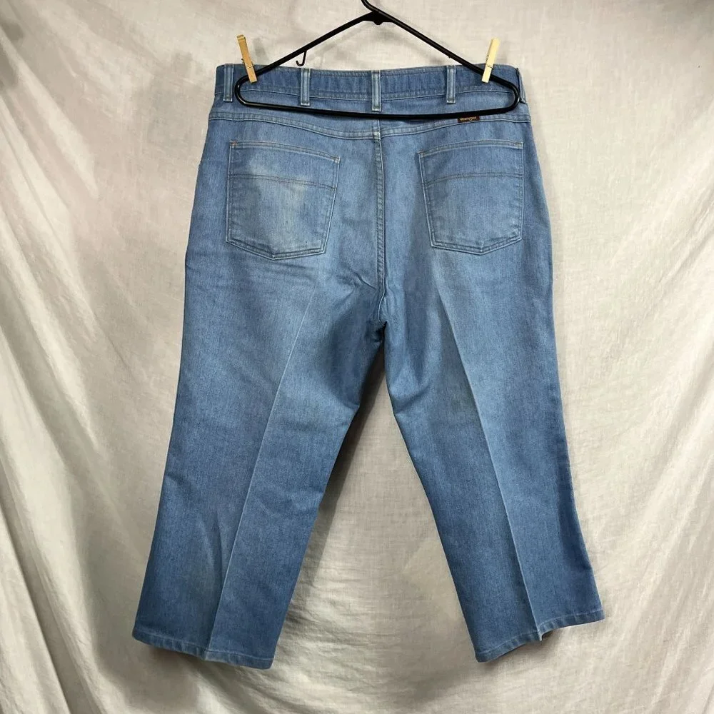 Vintage Wrangler Ankle Pants Mens 38x21 Thrashed Patina Straight High‎ Rise